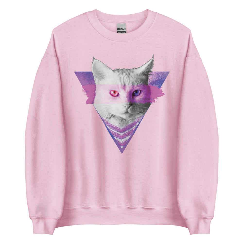 Neon Glamour Cat - Unisex Sweatshirt
