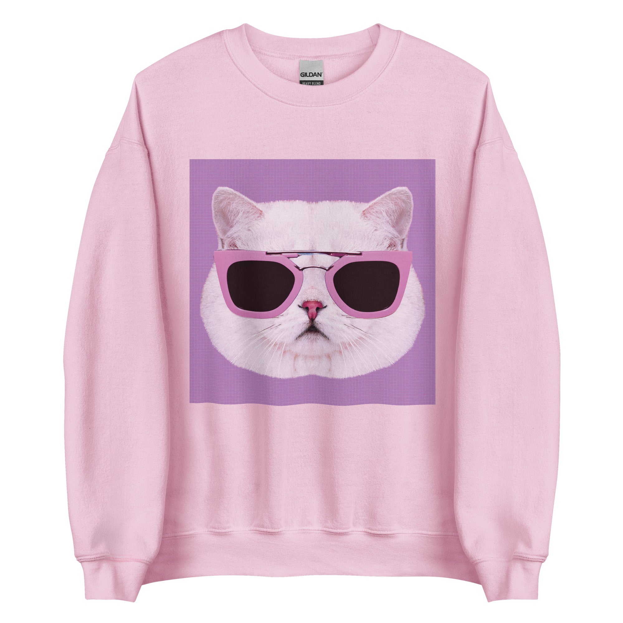 Pink and Cool Glamour Cat - Unisex Sweatshirt